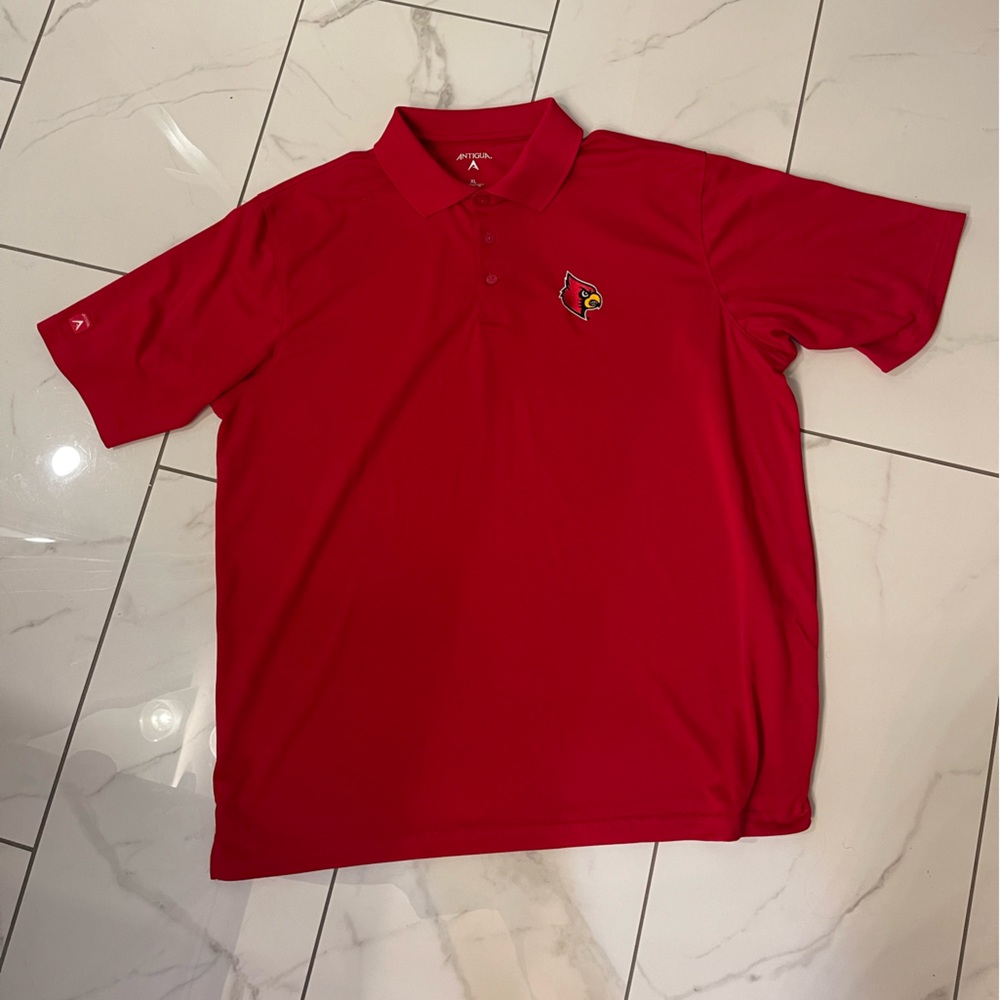 Men’s XL University of Louisville red polo